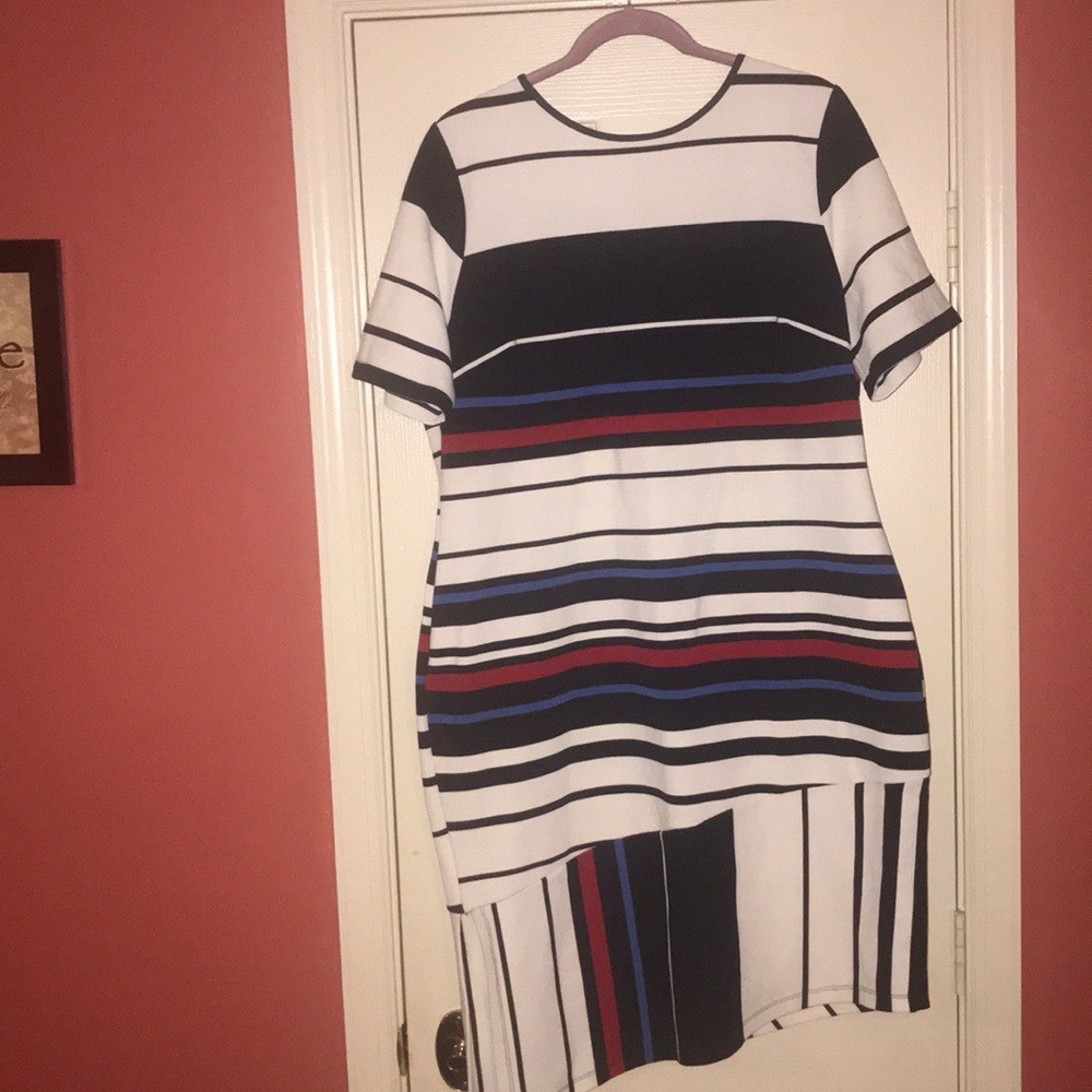 Eloquii striped dress with side slit!